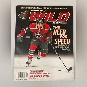 Minnesota Wild Hockey Magazine November 2015, Vol 2, Issue 2, MN NHL Collectible